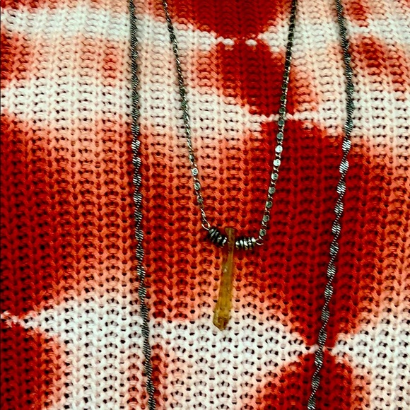 Buckle Crystal Long Necklace